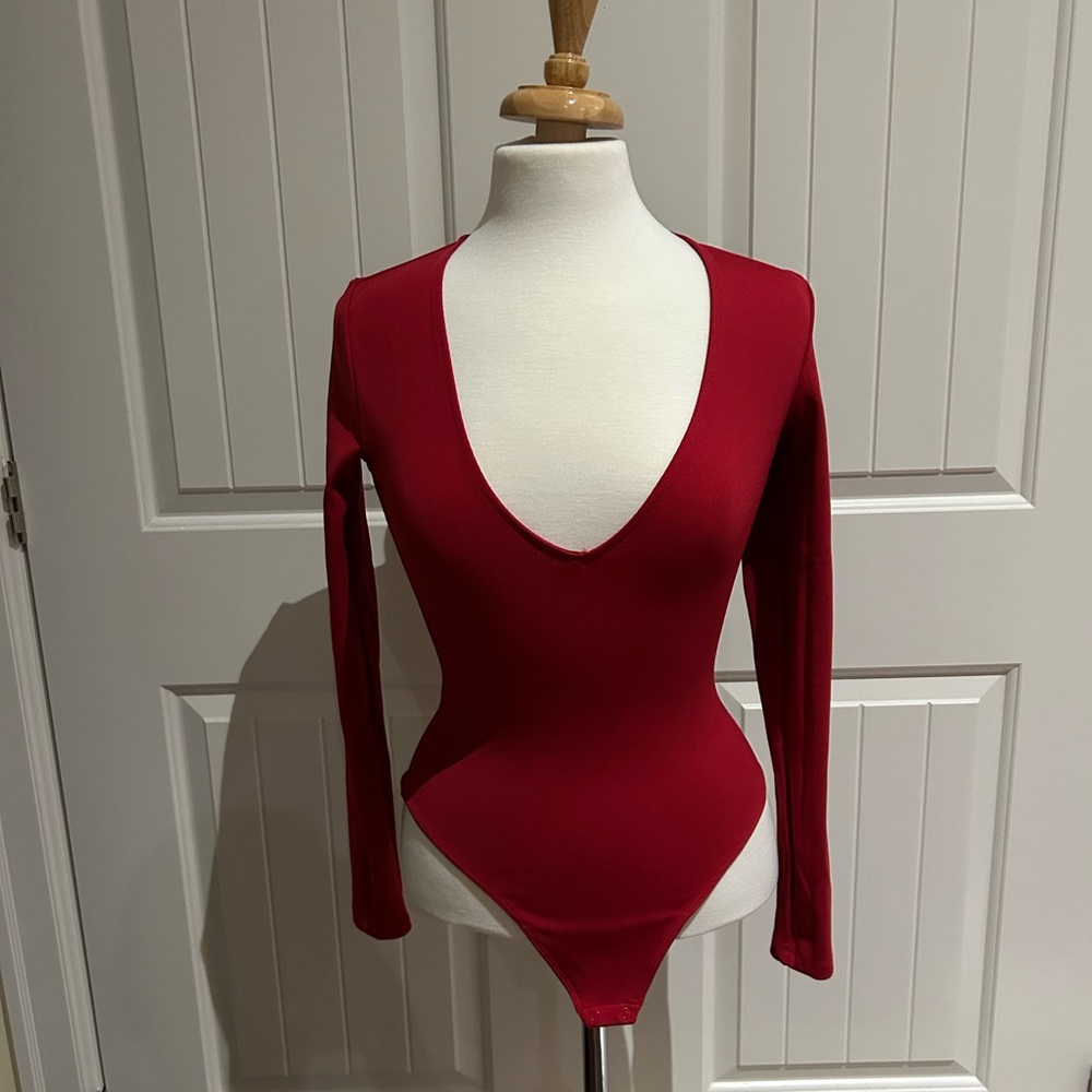 Babaton Red Women's Bodysuit
